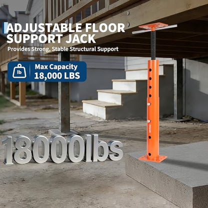 Adjustable House Floor Jack Posts, 2 Pack, 19-36 Inch - size: 19 - 36 in