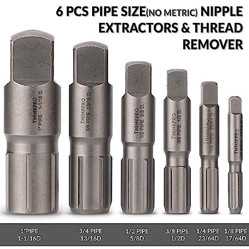 6-Piece Pipe Extractor Set - color: 6-piece Pipe Extractor Set