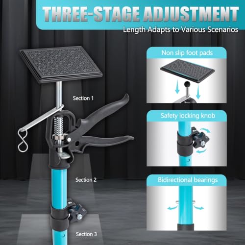 Steel Cabinet Jacks for Installing Cabinets, Adjustable Support Pole Jack 13.8-23.6 in, 3rd Hand Support System Load 154LB, Perfect for Cabinet Lift Installation Tools (45.2-115.2 in, 2-Pack) - size: 45.2-115.2 in, 2-Pack