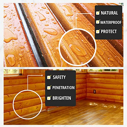 64oz 100% Pure Tung Oil with Brush, Food Safe Waterproof Low Odor - size: 64 Fl Oz