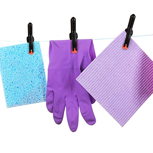 FASTPRO 20-Pack 4-Size Nylon Plastic Spring Clamps with String Bag