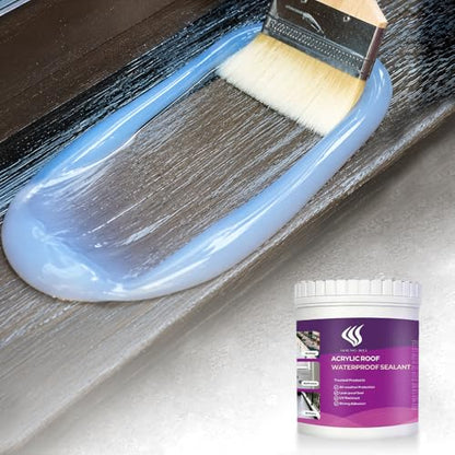 Waterproof Sealant, Clear,2 lbs, Transparent, Basement Walls, roof, Bathroom Interior/Exterior Waterproof Coating-Covering 20 Square feet - size: 32Fl Oz