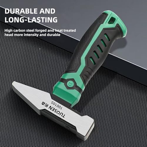 BUSKPOK Engineers Hammer, Steel Metal Cross Peen Hammer with Short Handle, Small Hammer for Blacksmith & DIY