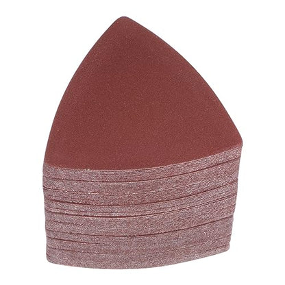 HARFINGTON 100pcs Triangular Hook & Loop Sandpapers 320 Grits 3-1/8" Aluminum Oxide Sanding Pads Random Orbital Mouse Detail Sander Papers Oscillating Multi Tool Sheets - size: 320 Grits