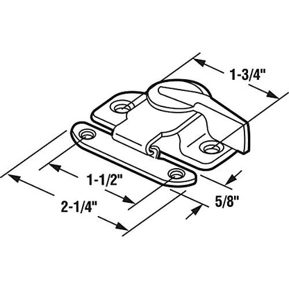 Prime-Line U 9925 Sash Lock, White, Single Pack - color: White