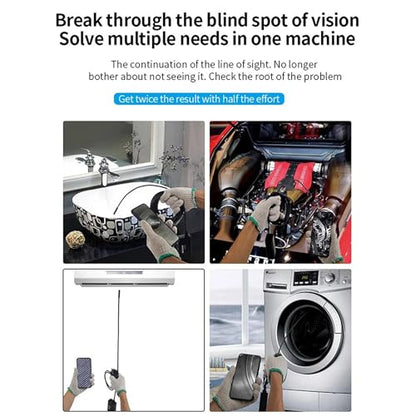 Endoscope Camera with 8LED Light, Dual Lens 1080P HD Inspection Camera - size: 6.5FT/2M