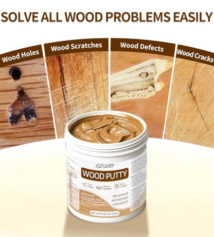 Wood Filler, 10.58 Oz Natural Wood Putty for Furniture Repair, Paintable Sandable - color: Natural