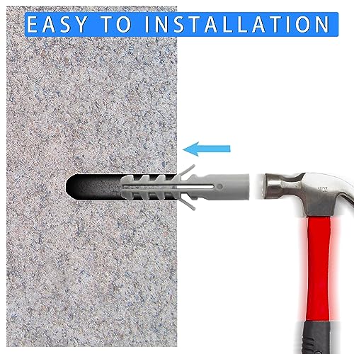 Brick Wall Anchors, Heavy Duty Plastic Concrete Wall Anchor 6PCS