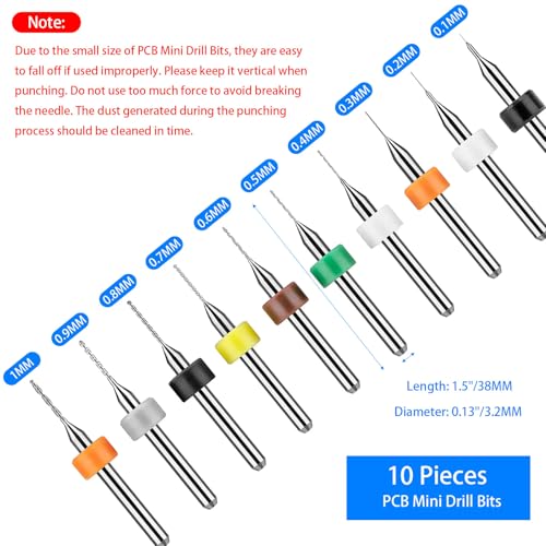 36Pcs Pin Vise Hand Drill Set, Mini Micro Drill Bits for Crafts