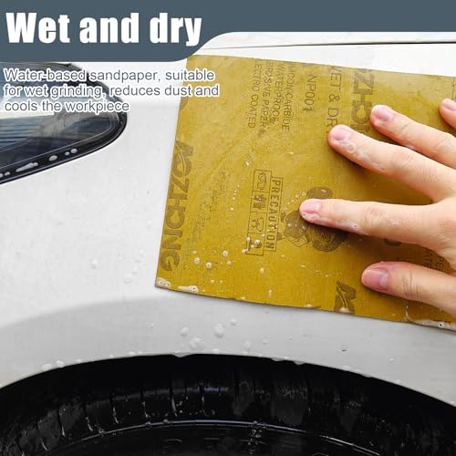 800 Grit Sand Paper, 9 x 11 Inch, 25 Pcs Wet Dry Sandpaper Sheets, Silicon Carbide for Wood, Metal, Automotive Sanding and Polishing, Waterproof and Durable - style: 800 Grit