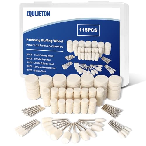 115PCS Polishing Buffing Wheels, 1/8" Shank for Dremel Tool Accessories