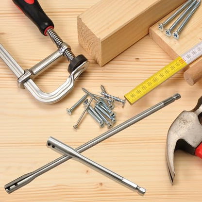 4 Pcs 1/4 Inch Extension Set, 6 And 12 Inch, With Hex Keys