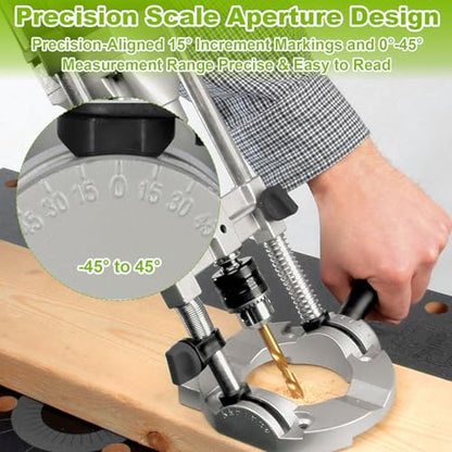 CertBuy Portable Drill Press for Hand Drill, Adjustable Multi-Angle For 1.5-13mm Drill Holder Guide