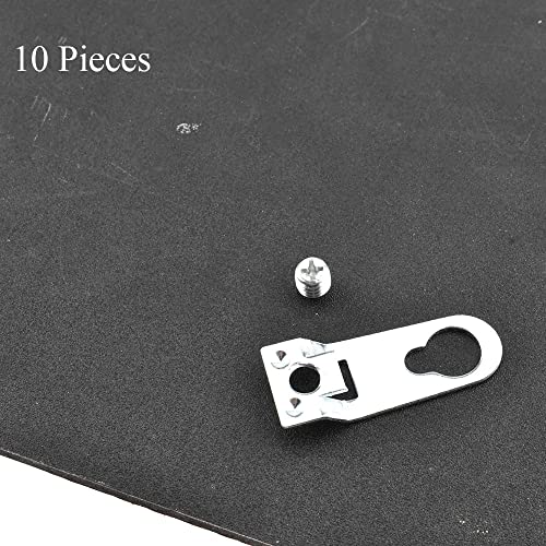 Metal Aluminum Alloy Hook Picture Frame Bracket Flat Corner Code Angle Plate Fastener Hanger Hooks Brace Stable Support Bracket Frame Hardware 40x15mm Sit Flush Shelf No Scratch 10Sets Silver - size: PanelHook-10pcs