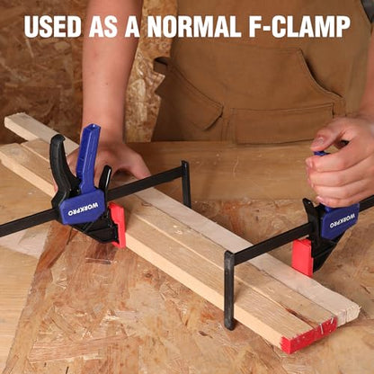 WORKPRO 2-Pack 9" Track Saw Clamps, 150lbs Load Limit
