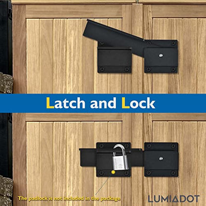 7" Flip Gate Latch Lock for Wooden Fence with Padlock Hole - size: 3 Pack