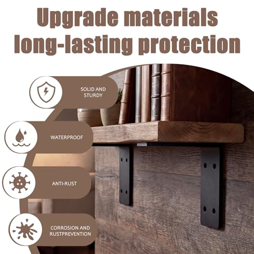 4 Pack Corner L Post Brackets for Wood 5x5 Corner Angle Brace - size: 5" x 5"