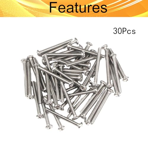 30PCS #8-32 x 1-1/4" Machine Screws, Phillips Pan Head, 304 Stainless Steel - size: #8-32x1-1/4"