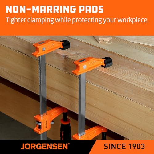Jorgensen 30" Medium-Duty Steel Bar Clamp Set, 600 lbs Load Limit, 2-Pack - size: 30 Inch Medium Duty