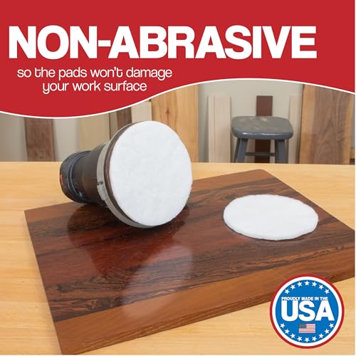 5 Inch Non Scratch Pad Hook & Loop Non Woven Discs White - color: White, size: 5" Round