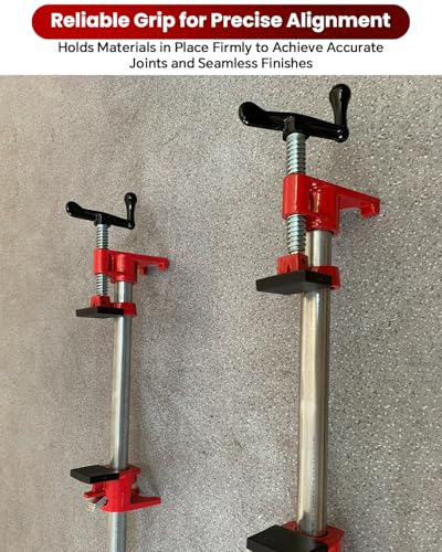 ATPEAM 3/4'' Wood Gluing Pipe Clamp Set with Protective Pads - color: Red
