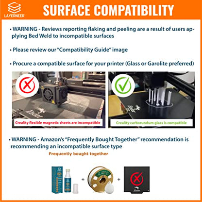 3D Printer Adhesive Glue Bed Weld Original, Strong Grip Reduces Warping