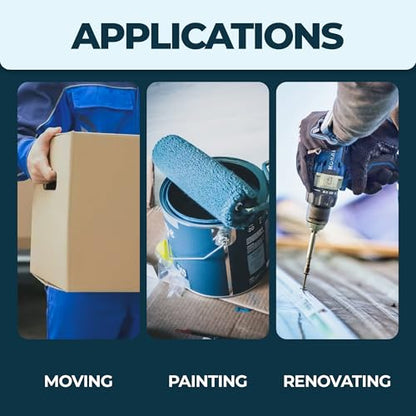 CS 1 Pack Clear Plastic Drop Cloth for Painting & Decorating, 12x9Ft Each - size: 1 PK - 1.2 mil