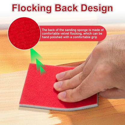 30pcs 3x4 Inch Sanding Sponge and Sanding Sticks Kit, Medium Soft Foam Hand Sander Blocks Pads 600 800 1000 1200 Grit for Wood - style: Medium Kit