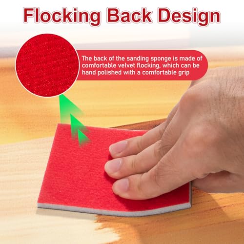30pcs 3x4 Inch Sanding Sponge and Sanding Sticks Kit, Coarse Soft Foam Hand Sander Blocks Pads 180 240 320 400 Grit for Wood - style: Coarse Kit