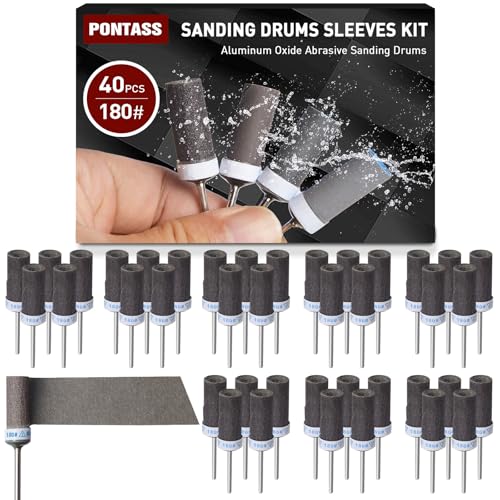 40PCS Sanding Sticks,180 Grit Sanding Drums for Dremel Rotary Tool - style: 180 Grit 40 Pcs
