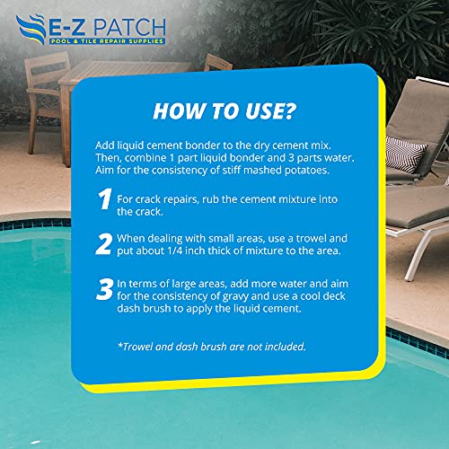 E-Z Patch-2 Pool Deck and Patio DIY Concrete Repair Kit, 3 lb, White