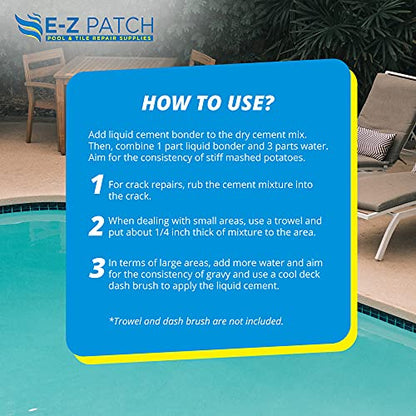 E-Z Patch-2 Pool Deck and Patio DIY Concrete Repair Kit, 3 lb, White