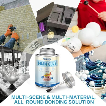 Foam Glue, Strong Adhesion, Quick-Drying, Transparent, Waterproof, Flexible