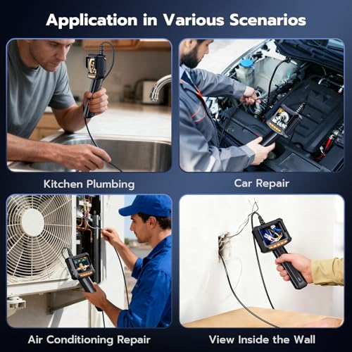 Endoscope Camera with Light, 2.8" 1080P IP67 Waterproof Handheld Borescope - size: 2.8''