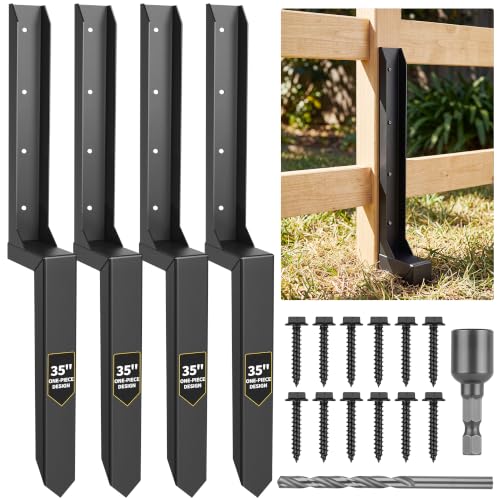 35 Inch Fence Post Repair Kit, Fix Broken 4x4/6x6 Wood Post