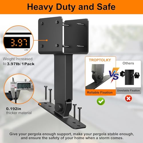 4x4 Heavy Duty Adjustable Angle Pergola Brackets Kit - color: C, size: 1pcs