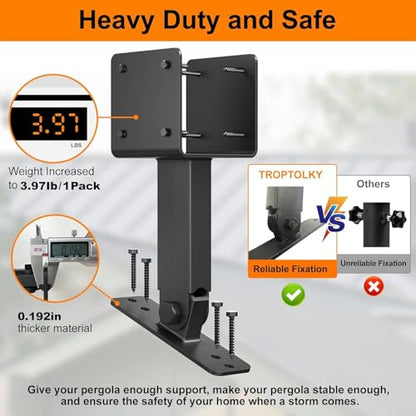 4x4 Heavy Duty Adjustable Angle Pergola Brackets Kit - color: C, size: 1pcs