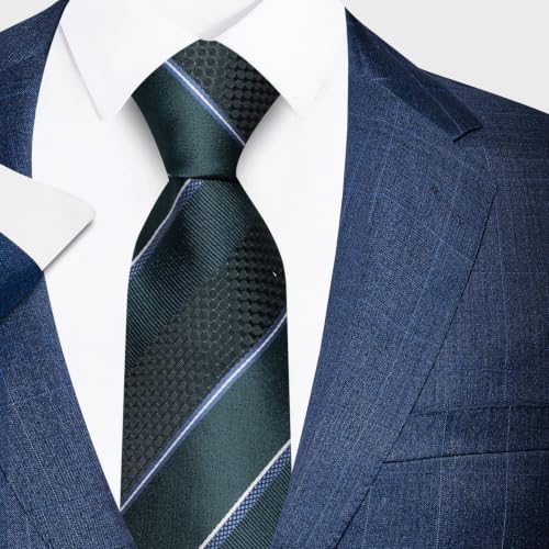 joy alice Tie For Men 6 PCS Necktie Woven Jacquard Neck Ties Set Neck Ties - color: Black Green Red Purple