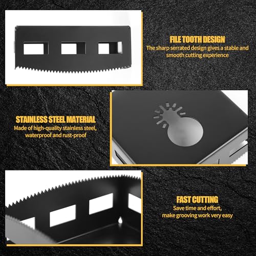 Square Slot Cutter, Drywall Outlet Cutter for Oscillating Tools - color: Rectangle + Square