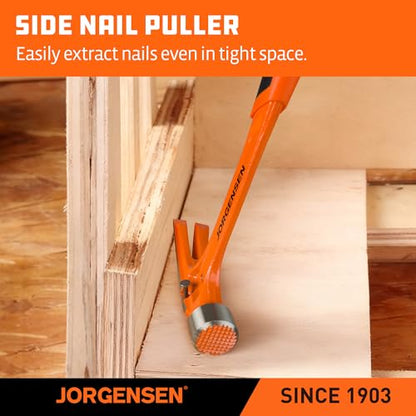 JORGENSEN 20 oz One-piece Forged Rip Claw Hammer with Magnetic Nail Holder - size: 20 oz