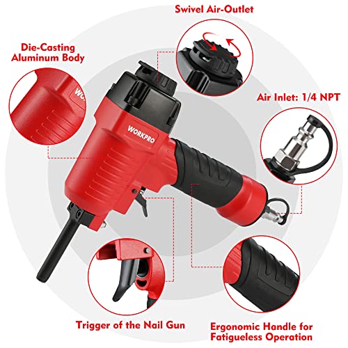 WORKPRO Pneumatic Nail Remover, Heavy Duty Nail Puller, 60-100 PSI