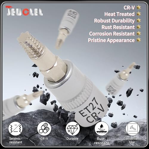 7PCS Torx Star 6 Point 1/4" Drive Socket Kit, Broken Bolt Extractor