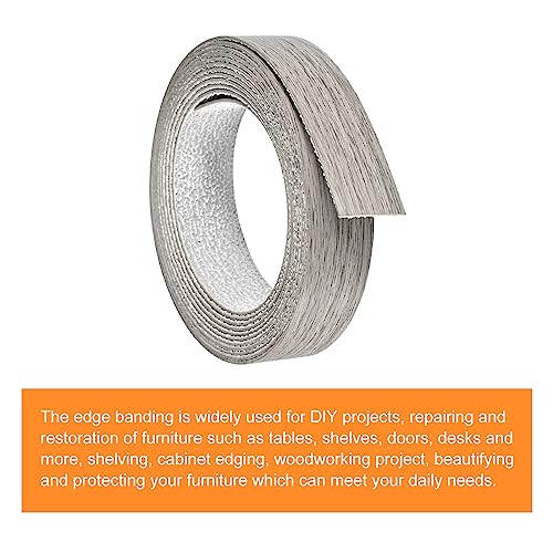 uxcell Edge Banding, 7/8 Inch x 24.6ft Pre-Glued Wood Veneer Edging Iron-on Flexible Edge Banding for Cabinet Repair Furniture Restoration, Brown Oak - size: 7/8 Inch x 24.6ft