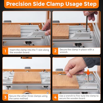CNC Clamps Low Profile, Low Profile CNC Toe Clamps, Aluminum Side Clamp