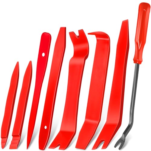 Keze 8 Pcs Auto Trim Removal Tool Kit - Red - color: Red-8 Trim Removal Tool Set