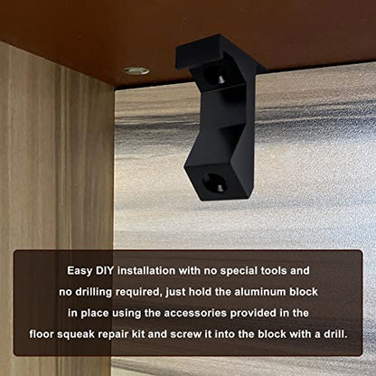 CNQLIS Squeaky Floor Repair Kit – 6Pcs, Black, for 5/8"+ Subfloors - color: Black