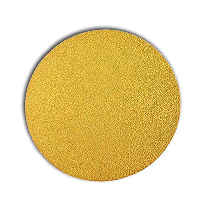 Starcke 8 inch inch Sanding Discs Hook and Loop Round Sand Paper Disc 100 Grit, 25 Pack Gold Aluminum Oxide No Hole Hook and Loop Sanding Discs, Sandpaper Auto Body for Wood, Paint, Metal & Plastics - style: 100 Grit