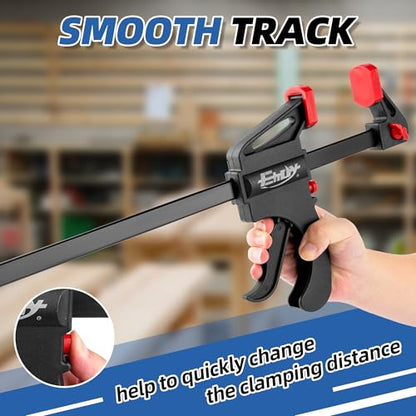 36" Bar Clamps for Woodworking 2-Pack, One-Handed Clamp/Spreader, Light-Duty Quick-Change F Clamp with 130 LBS Load Limit, Ideal for Woodworking/Carpentry/Home Improvement/DIY