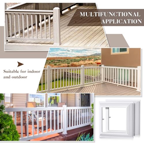 Taiyin 4 Packs Vinyl Post Skirt White PVC Fence Post Skirt,5" X 5" - size: 5" X 5"