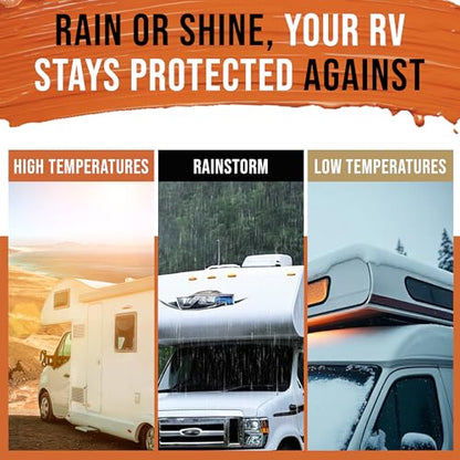 BEEST RV Roof Coating Silicone White, 5 Gal Covers up to 167 sq ft (2 Coat)| Liquid Rubber RV Roof Sealant for Trailer, Camper & Metal Building - Elastomeric Repair Coating, EPDM, TPO Sealer, sealant - style: 5G - Coating